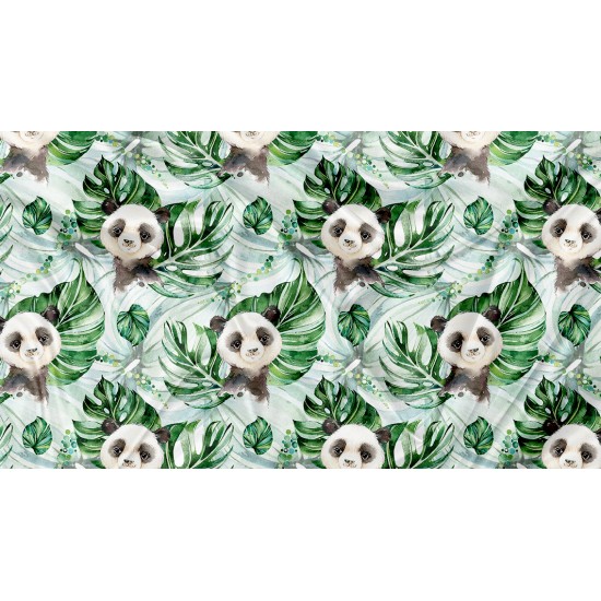 Printed Cuddle Squish Panda Tropical  - PRINT IN QUEBEC IN OUR WORKSHOP